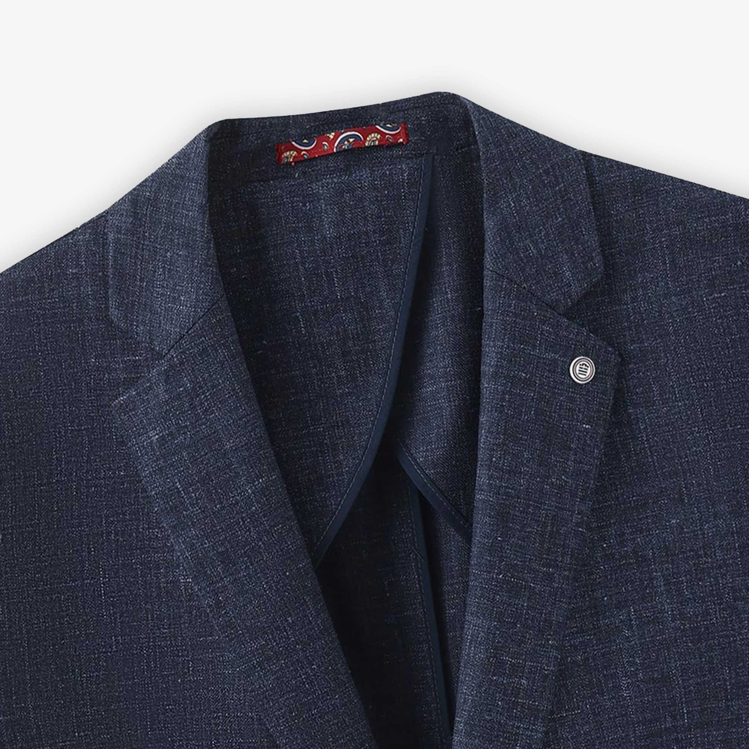 Blazer Simoncini en laine bleu - Image 4