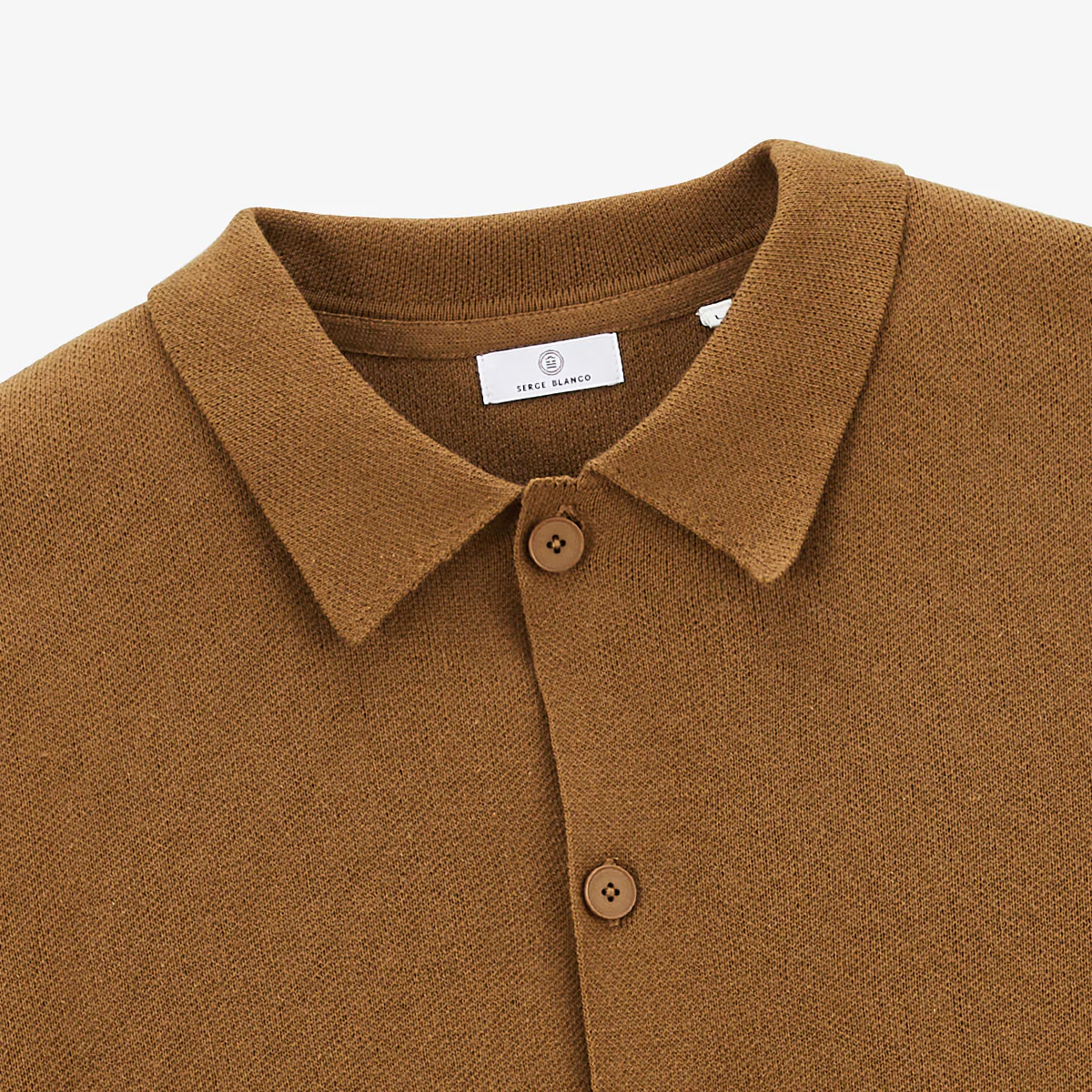Cardigan col polo marron noisette Messi - Image 4