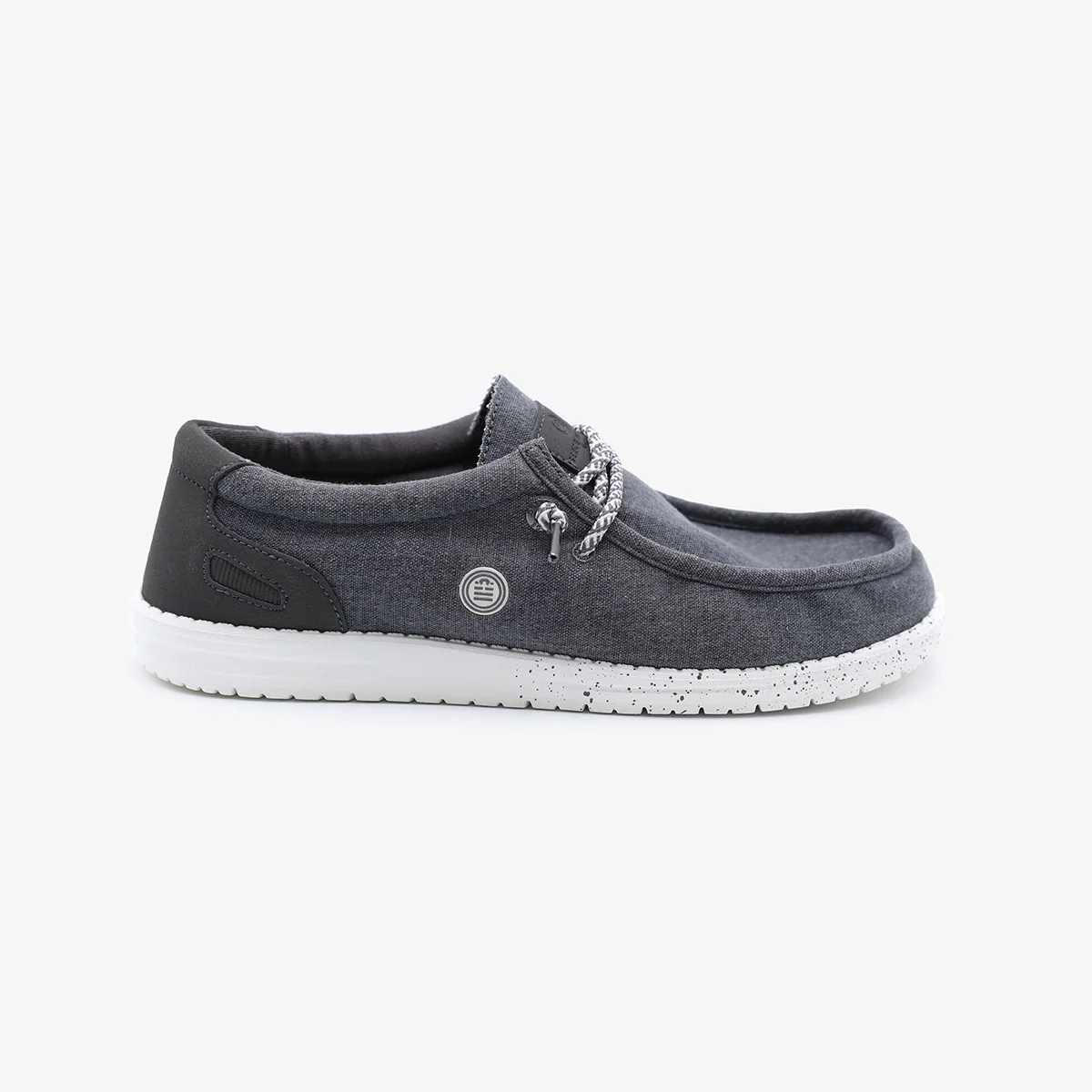 Chaussures bateau Saint-Jean gris carbone - Image 3