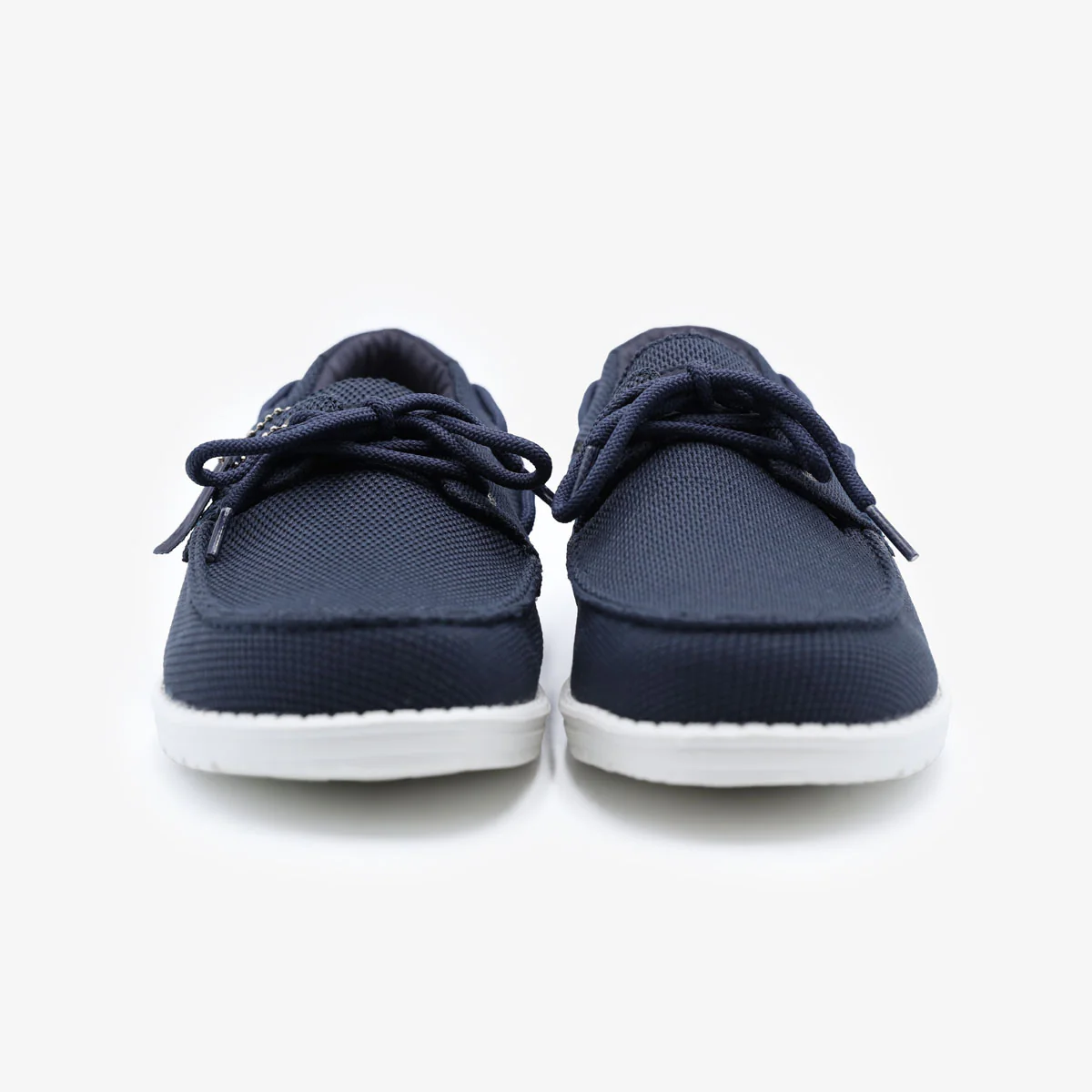 Chaussures bateau Socoa en maille stretch bleu marine - Image 4