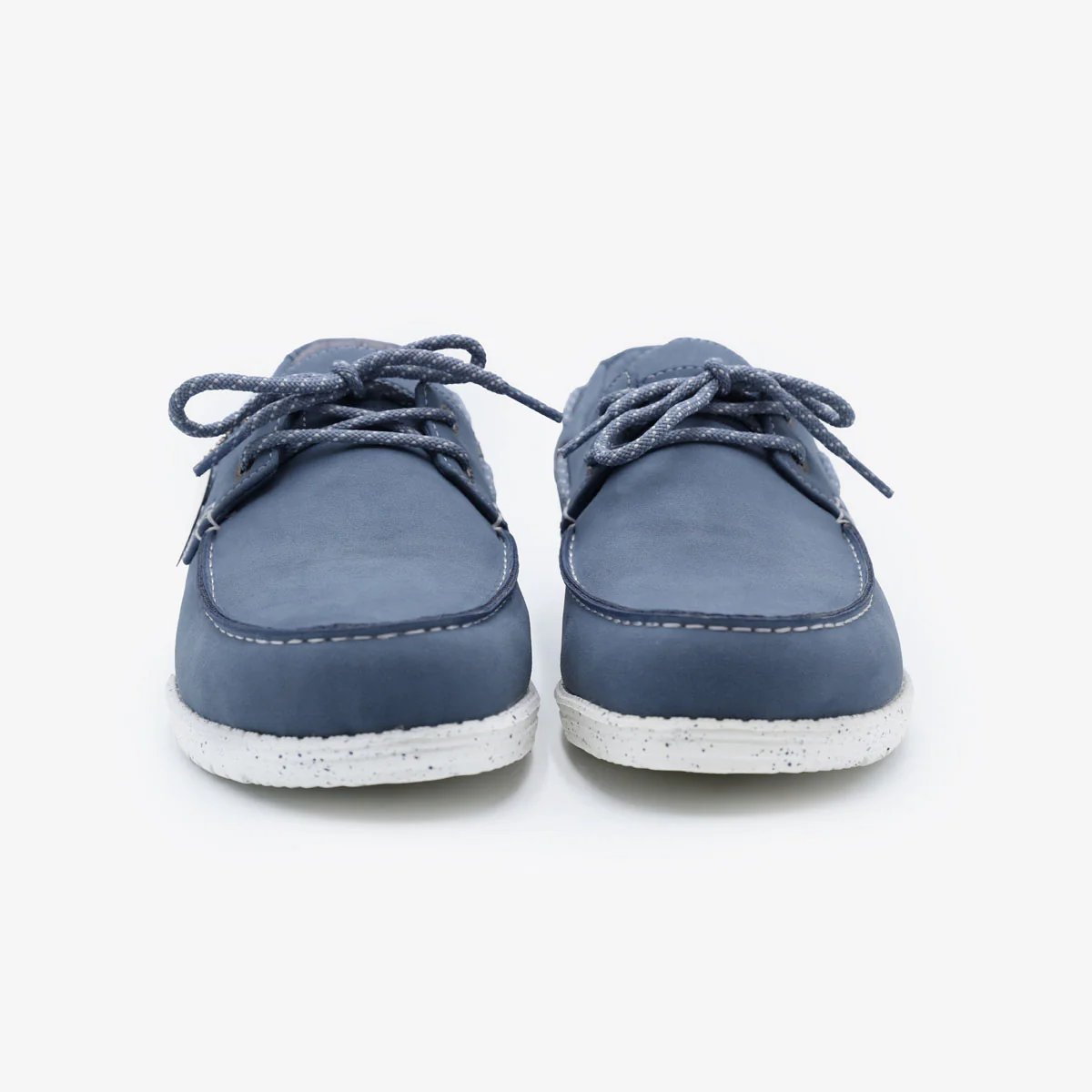 Chaussures bateau Socoa bleu jean en nubuck - Image 4