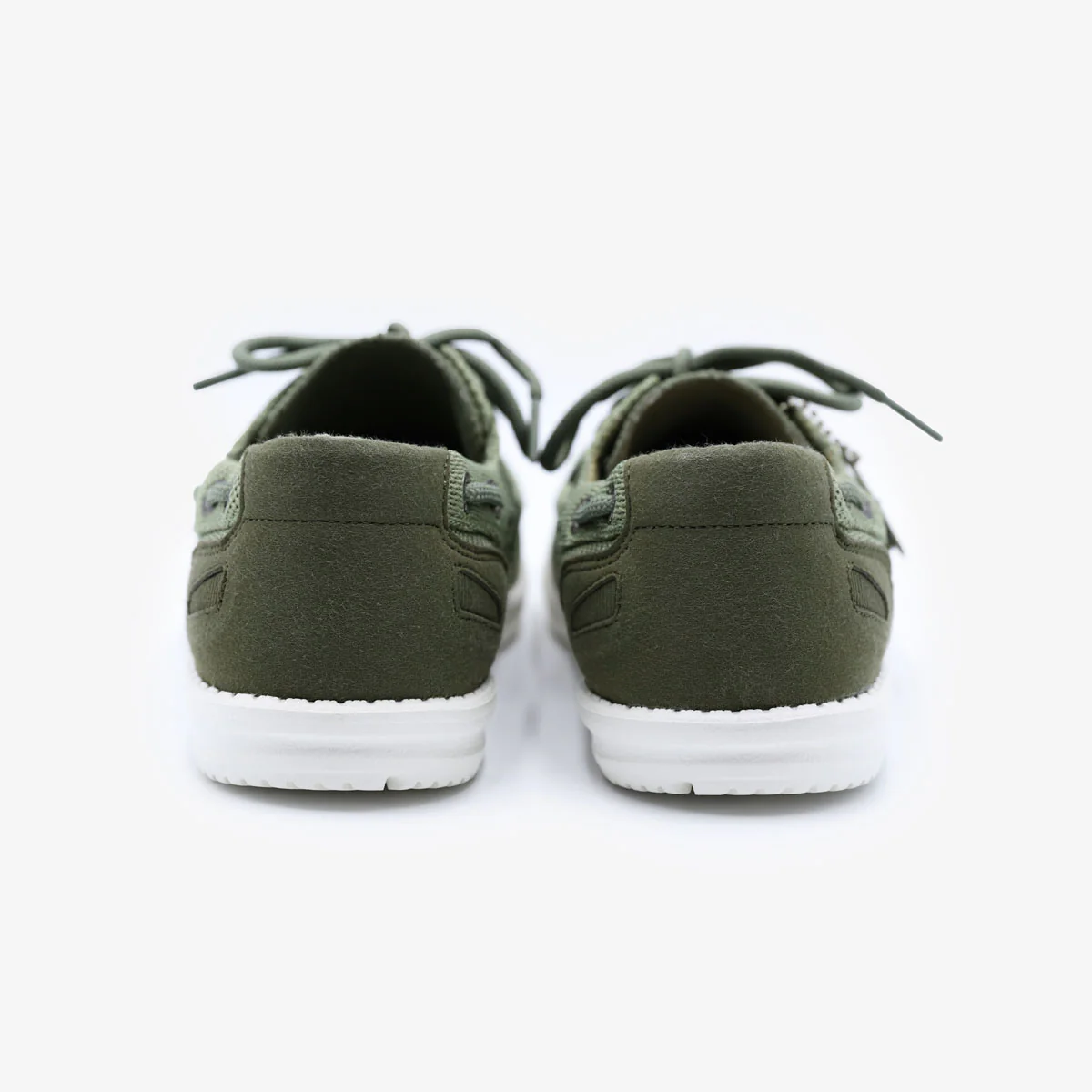 Chaussures bateau Socoa en maille stretch vert kaki - Image 6