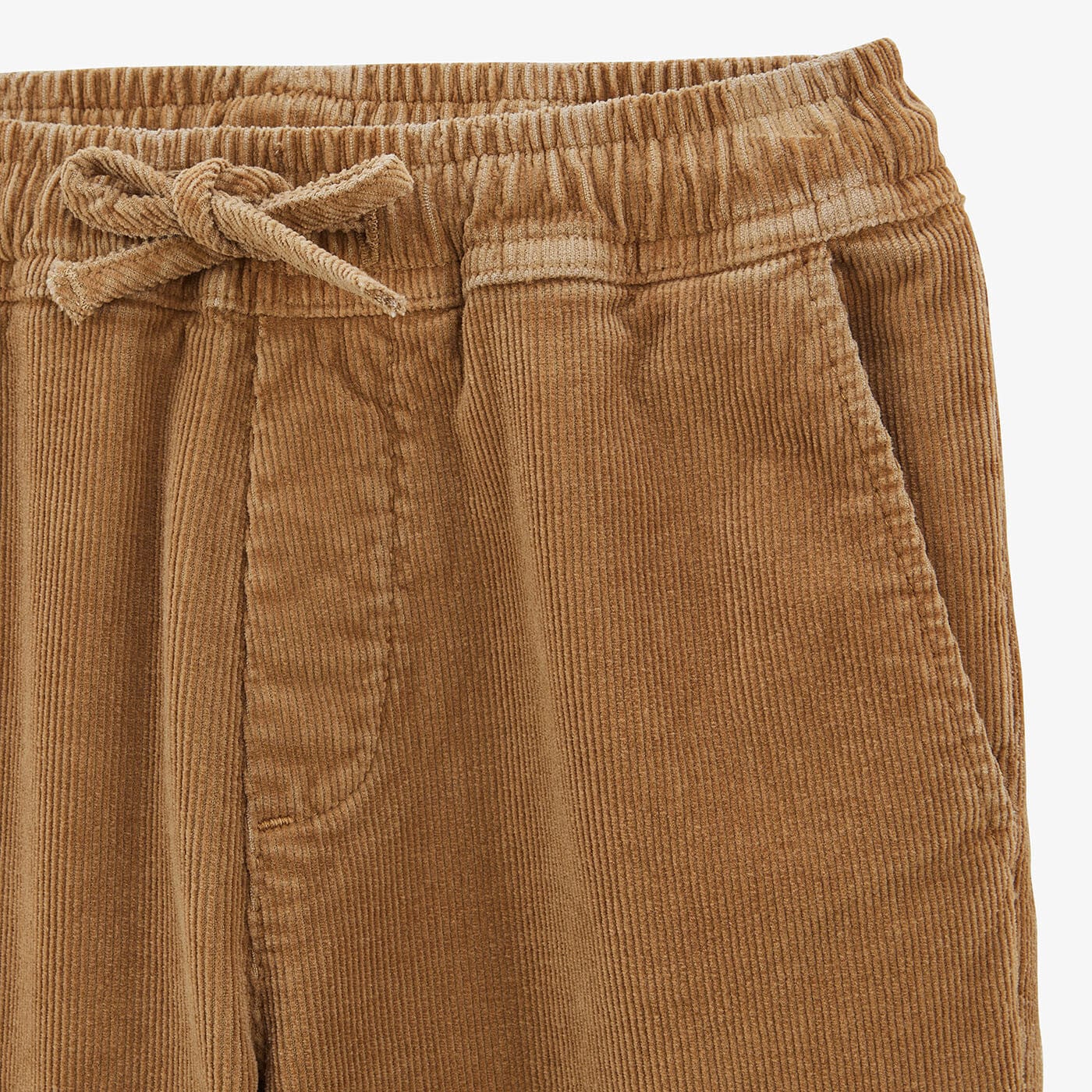Chino velours 734 garçon avec taille élastique beige coupe droite confort - Image 3