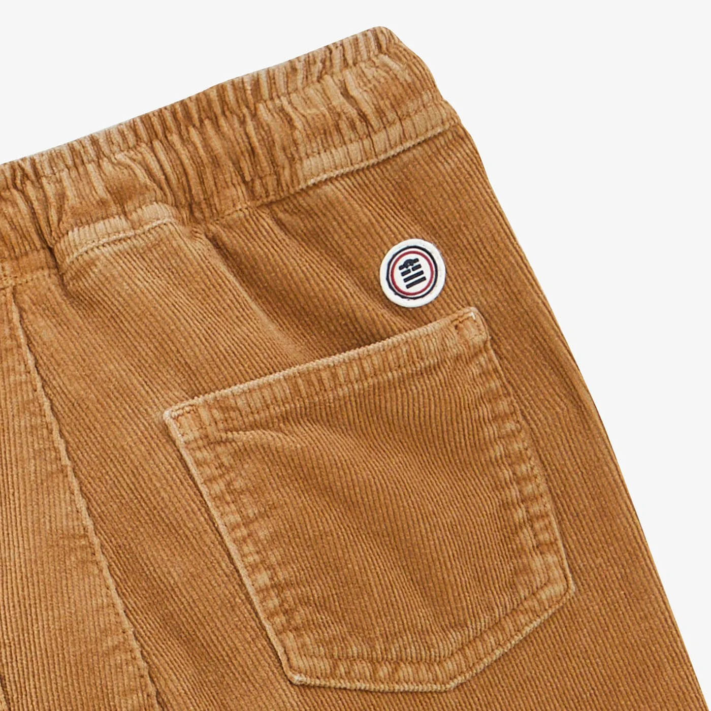 Chino velours 734 garçon avec taille élastique beige coupe droite confort - Image 4