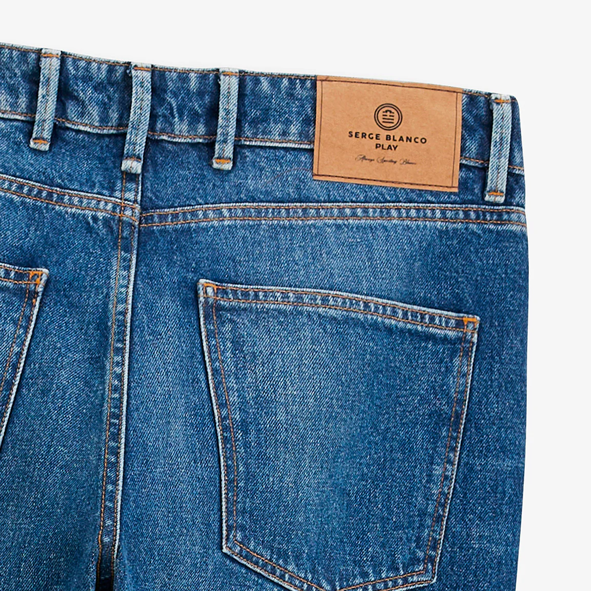 Jean 331 tapered en coton bleu stone délavé - Image 4