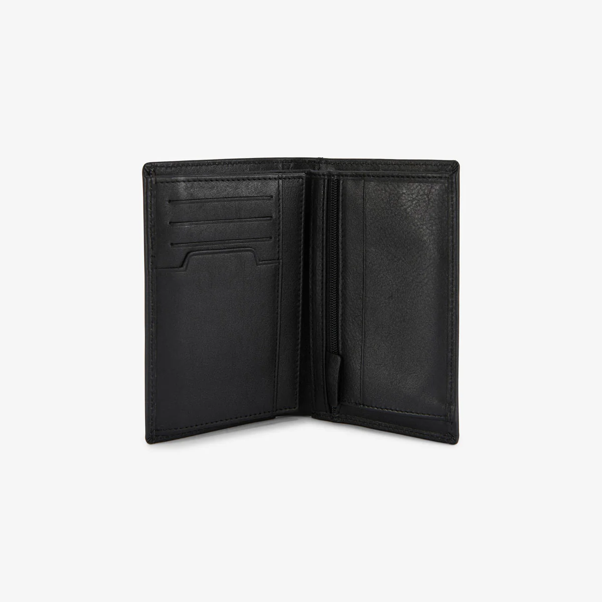 Portefeuille en cuir avec logo embossé noir - Image 3