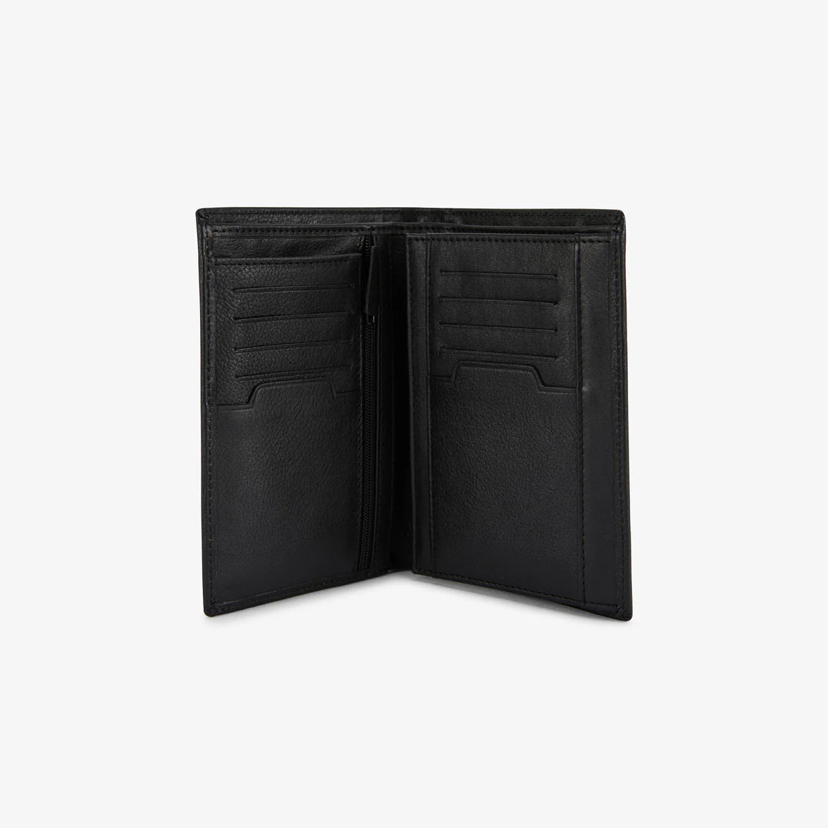 Portefeuille vertical Baltimore en cuir avec logo embossé noir - Image 3
