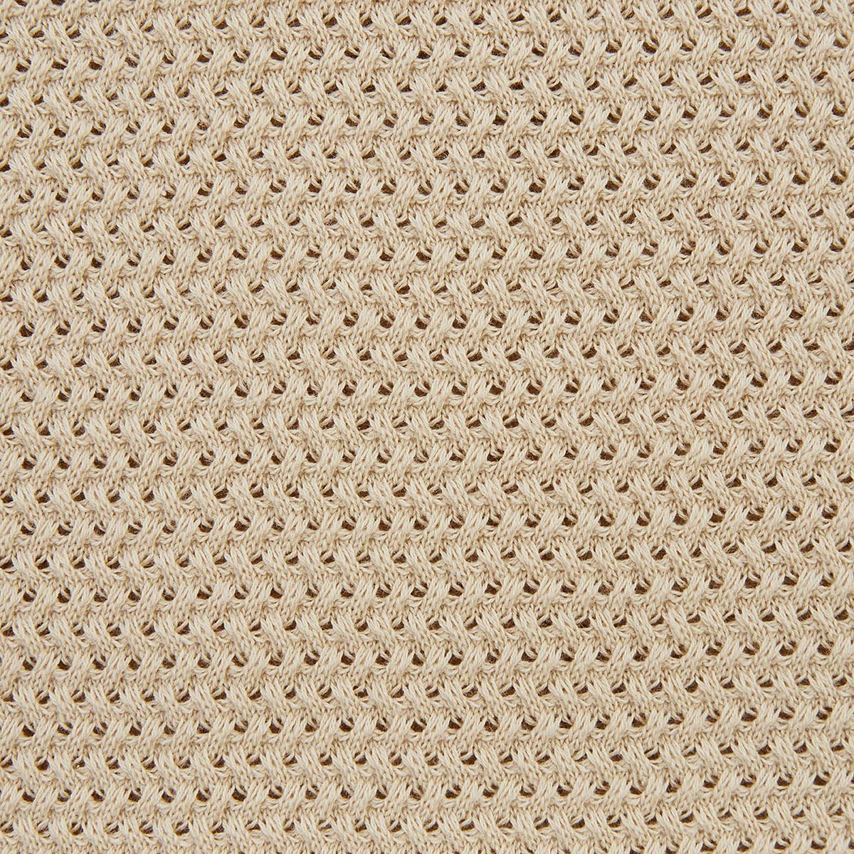 Pull manches courtes col rond coton beige avoine Milazzo - Image 6