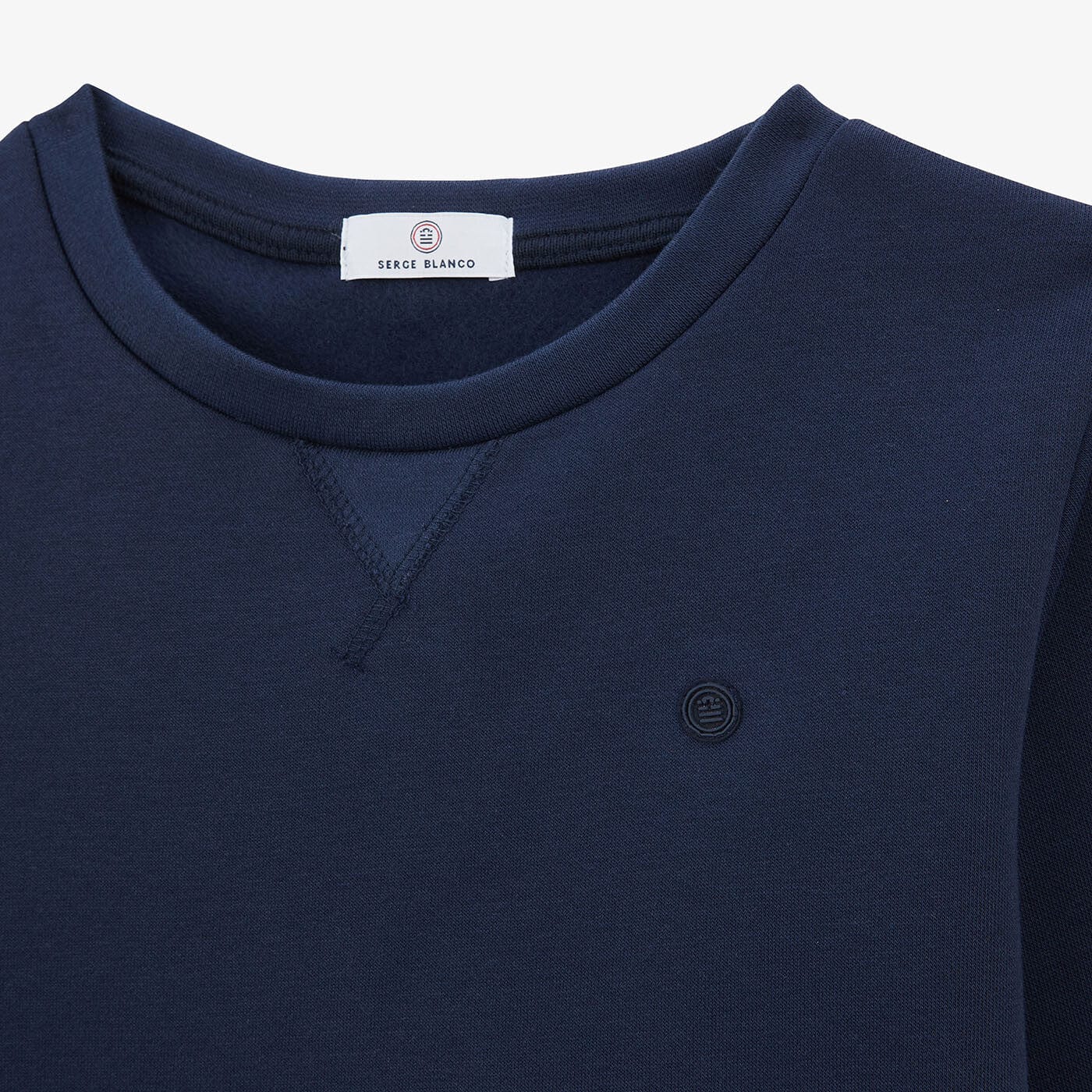 Sweat à col rond garçon en molleton brossé bleu foncé - Image 3