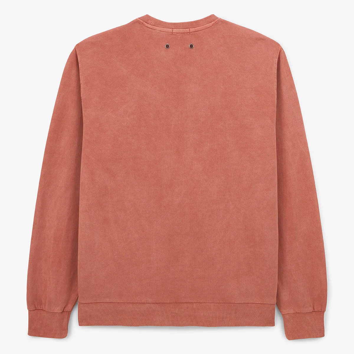 Sweat col rond Archives teinture old en coton orange rouille - Image 3