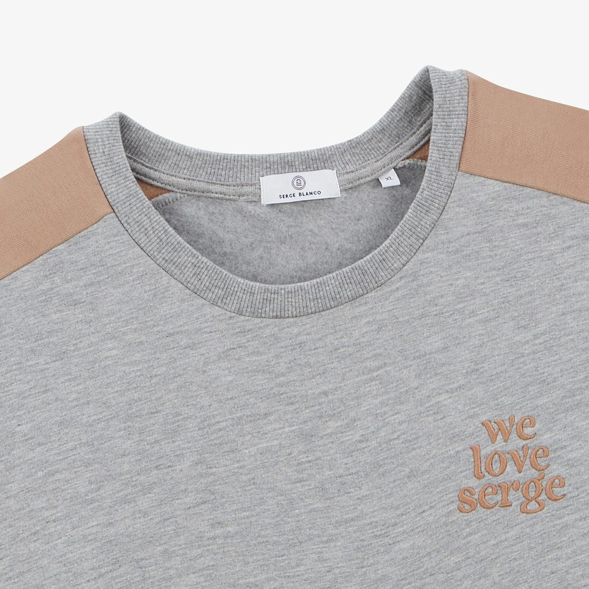 Sweat molleton col rond WE LOVE SERGE gris en coton - Image 4