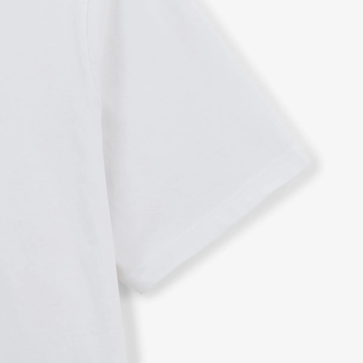 T-shirt col rond en coton blanc broderie poitrine cerises jaunes - Image 5