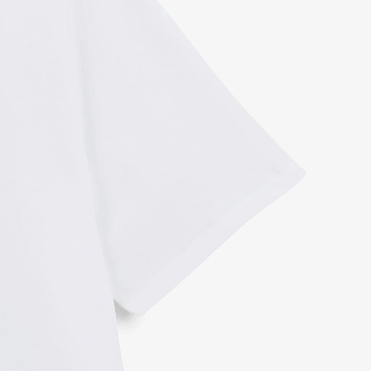 T-shirt col rond en jersey de coton blanc avec imprimé sur la poitrine - Image 5