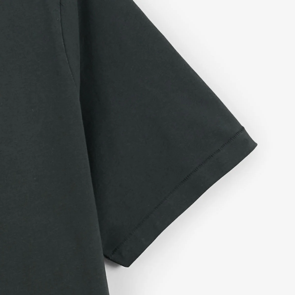 T-shirt col rond en jersey de coton gris carbone imprimé dos - Image 5