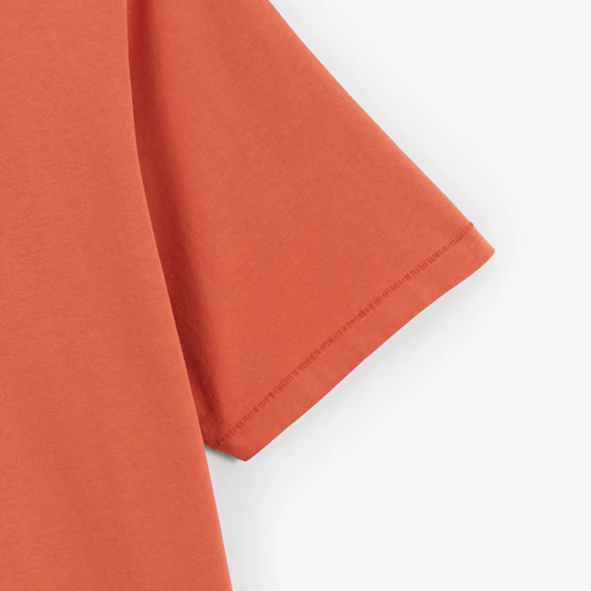 T-shirt col rond en jersey de coton imprimé dos orange rouille - Image 5