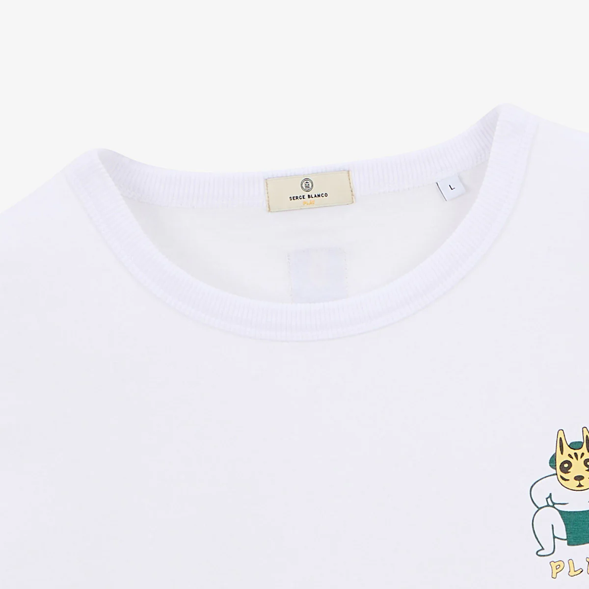 T-shirt col rond en jersey de coton imprimé sumo sur la poitrine - Image 5