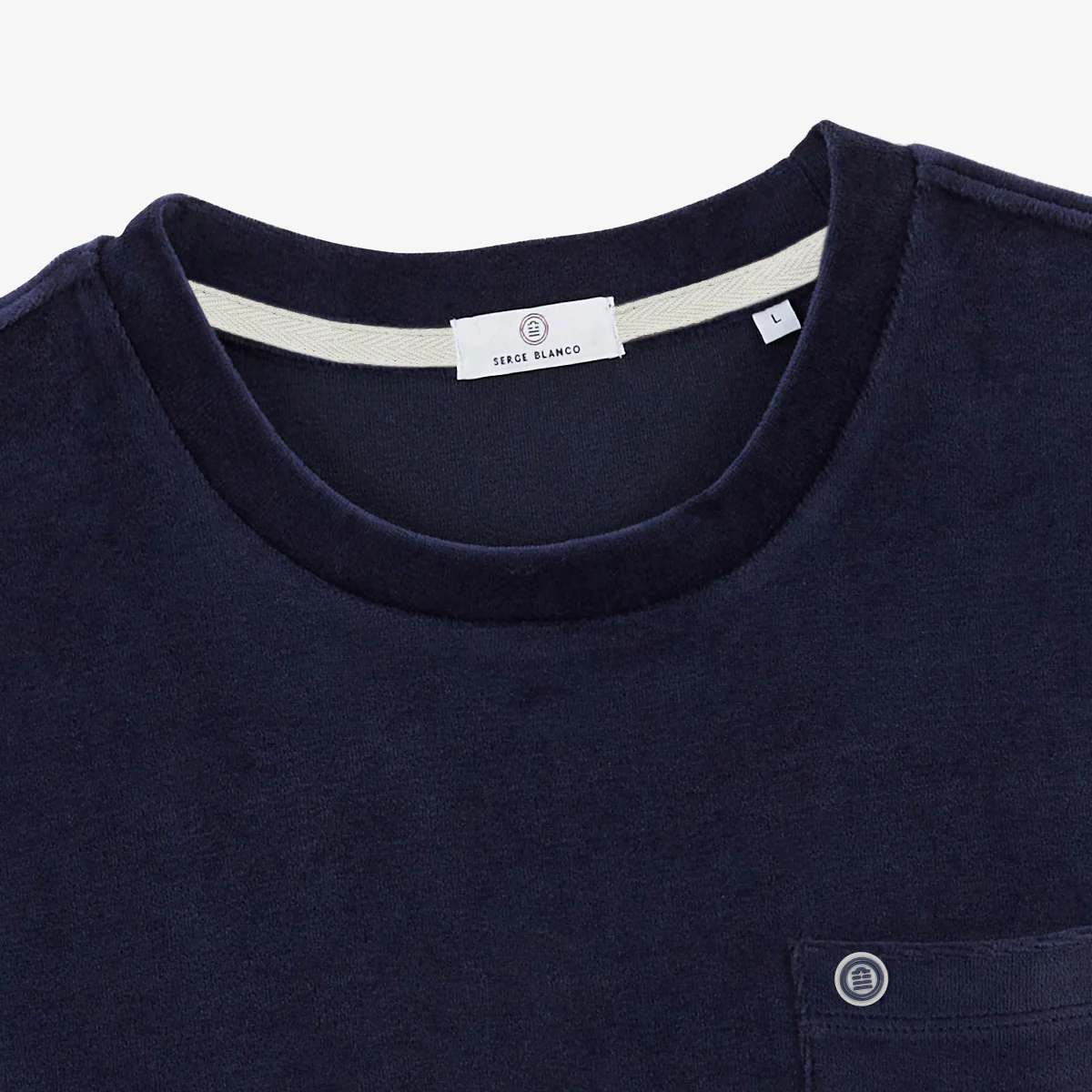 T-shirt col rond Thor en tissu éponge bleu opale - Image 5