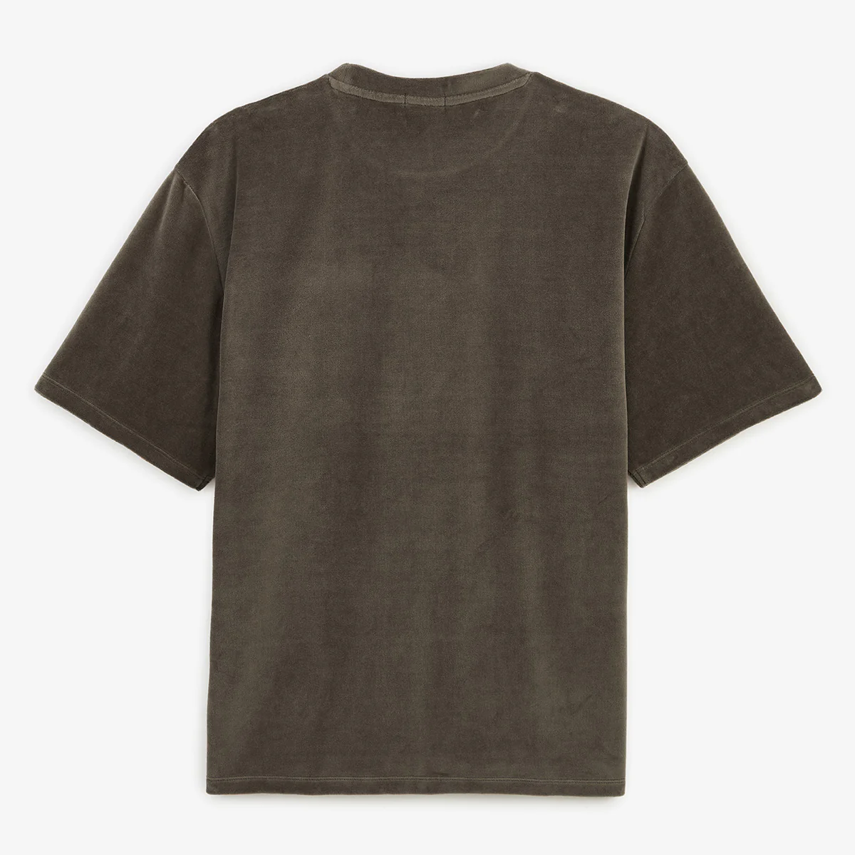 T-shirt col rond Thor en tissu éponge marron argile - Image 3