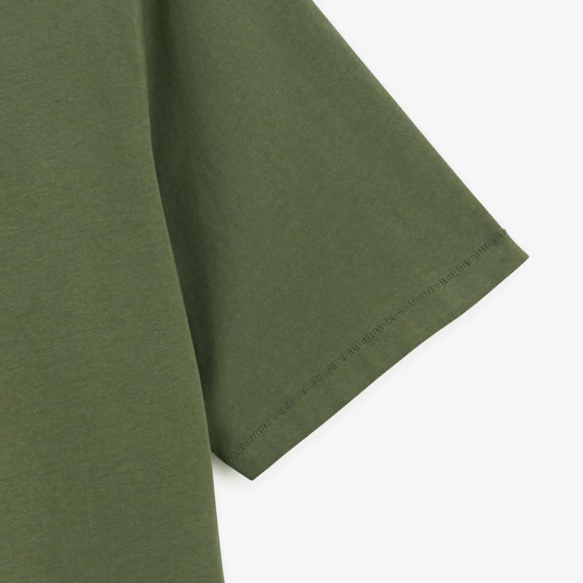 T-shirt col rond vert militaire en coton imprimé dos pieuvre - Image 5