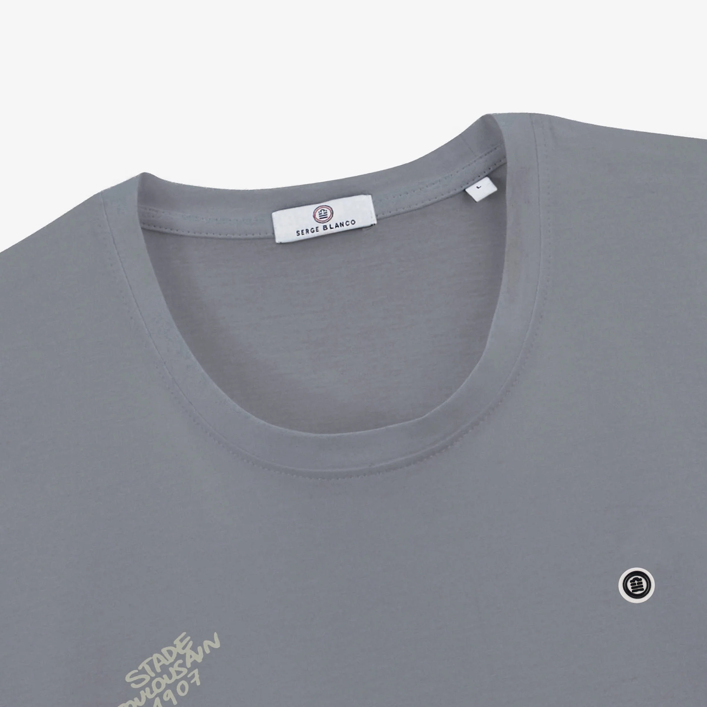 T-shirt "1907" manches courtes en coton gris monogramme Stade Toulousain - Image 5