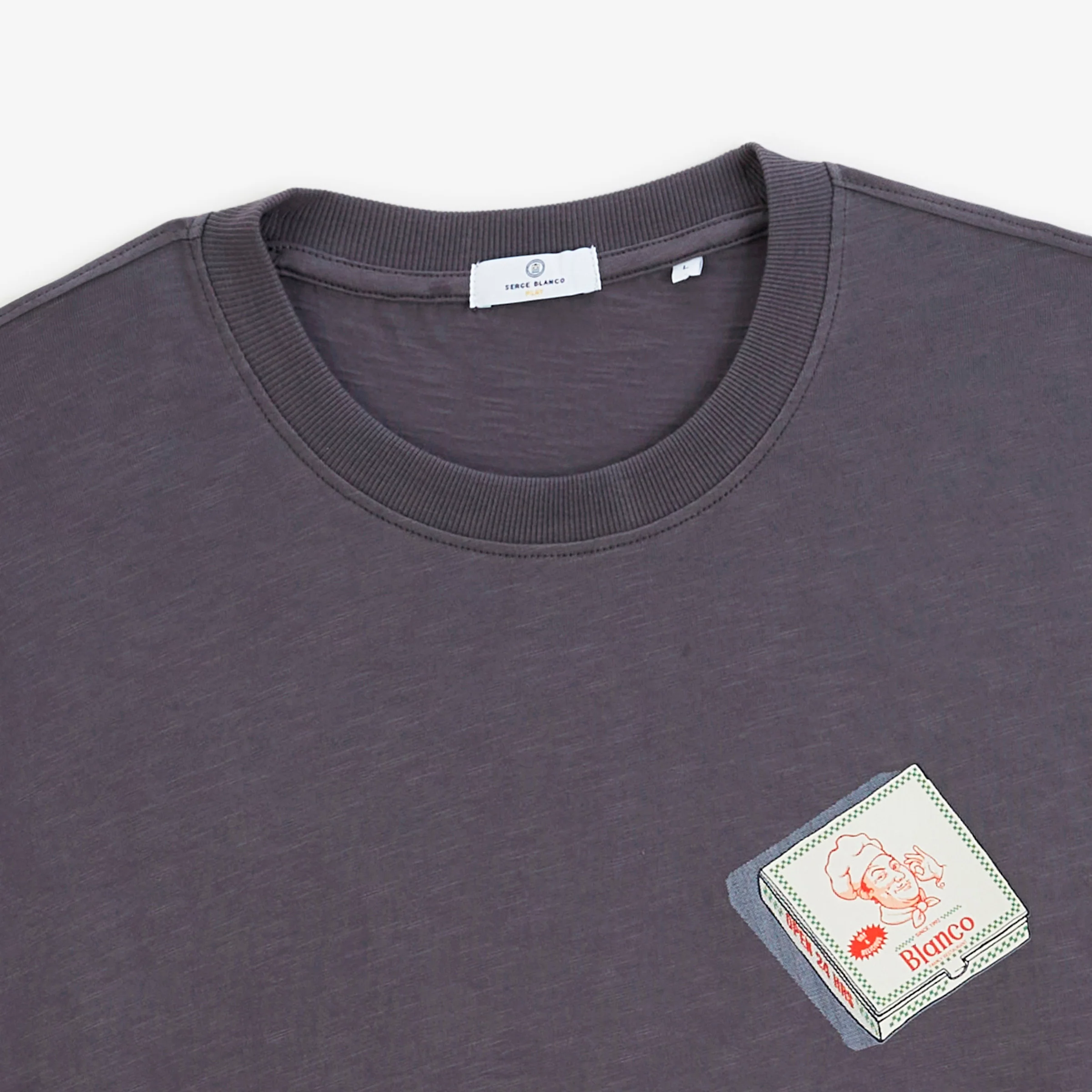 T-shirt manches courtes Théo imprimé Napoli gris asphalte - Image 3