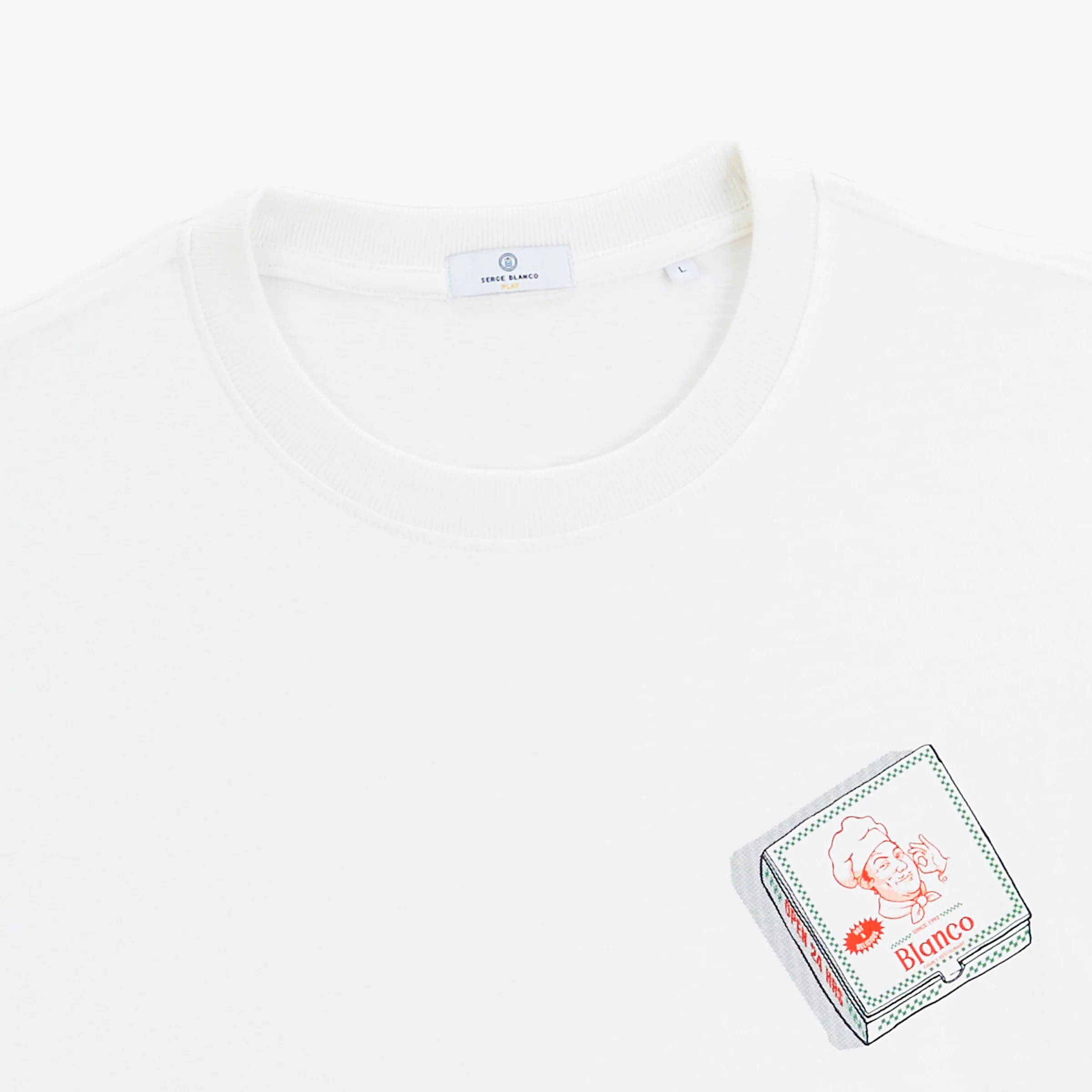 T-shirt manches courtes Théo imprimé Napoli blanc - Image 3