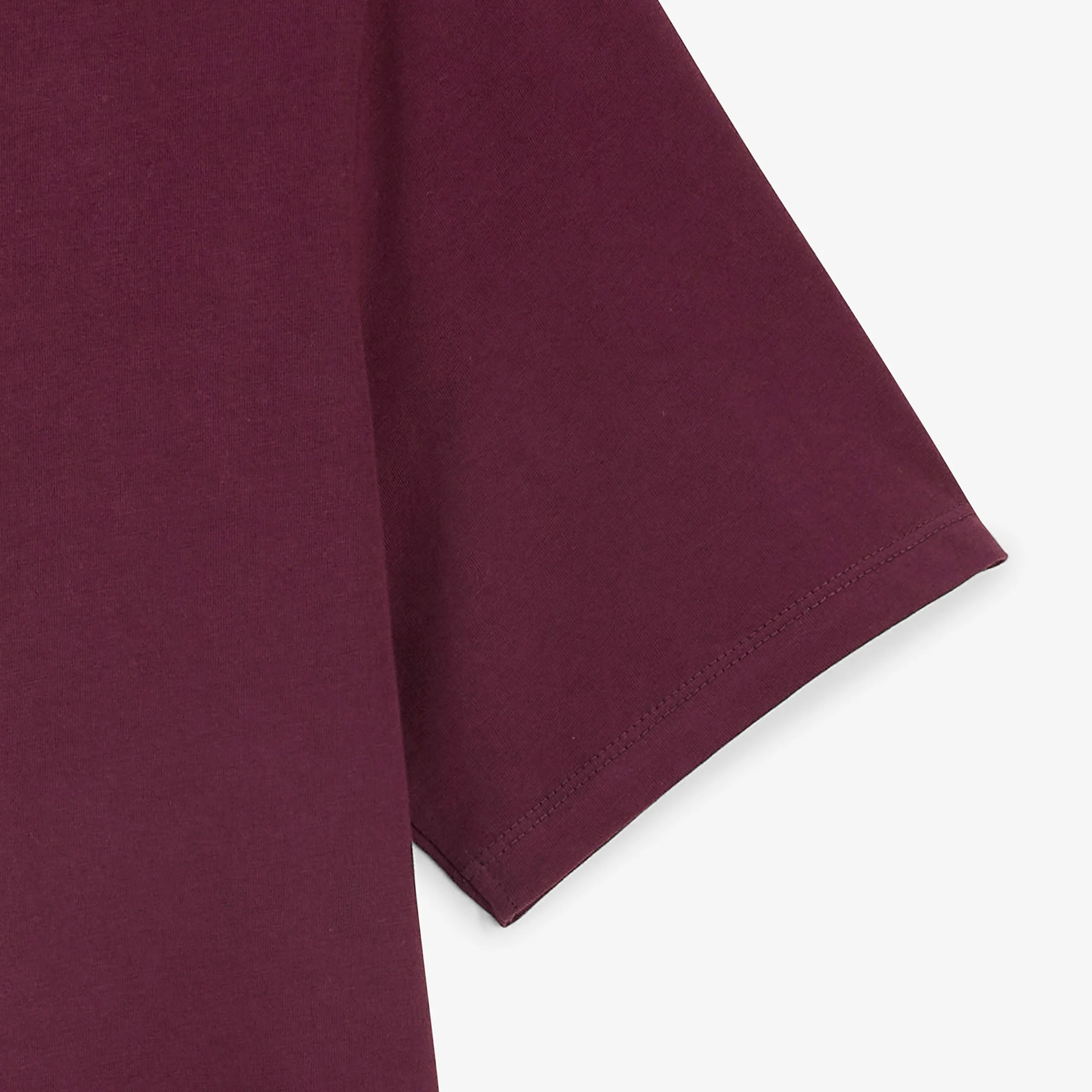 T-shirt manches courtes col rond Théo rouge bordeaux - Image 4