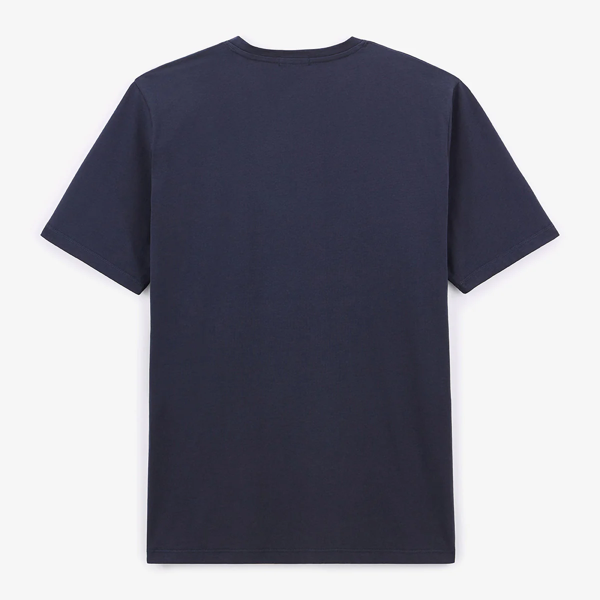 T-shirt col rond Théo en coton bleu marine - Image 3
