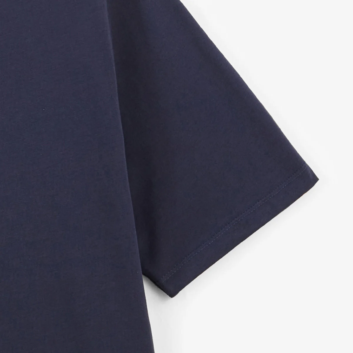 T-shirt col rond Théo en coton bleu marine - Image 5