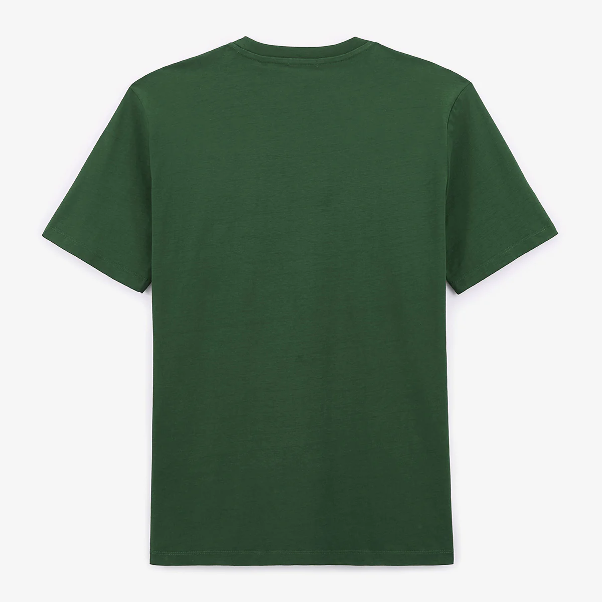 T-shirt col rond Théo en coton vert militaire - Image 3