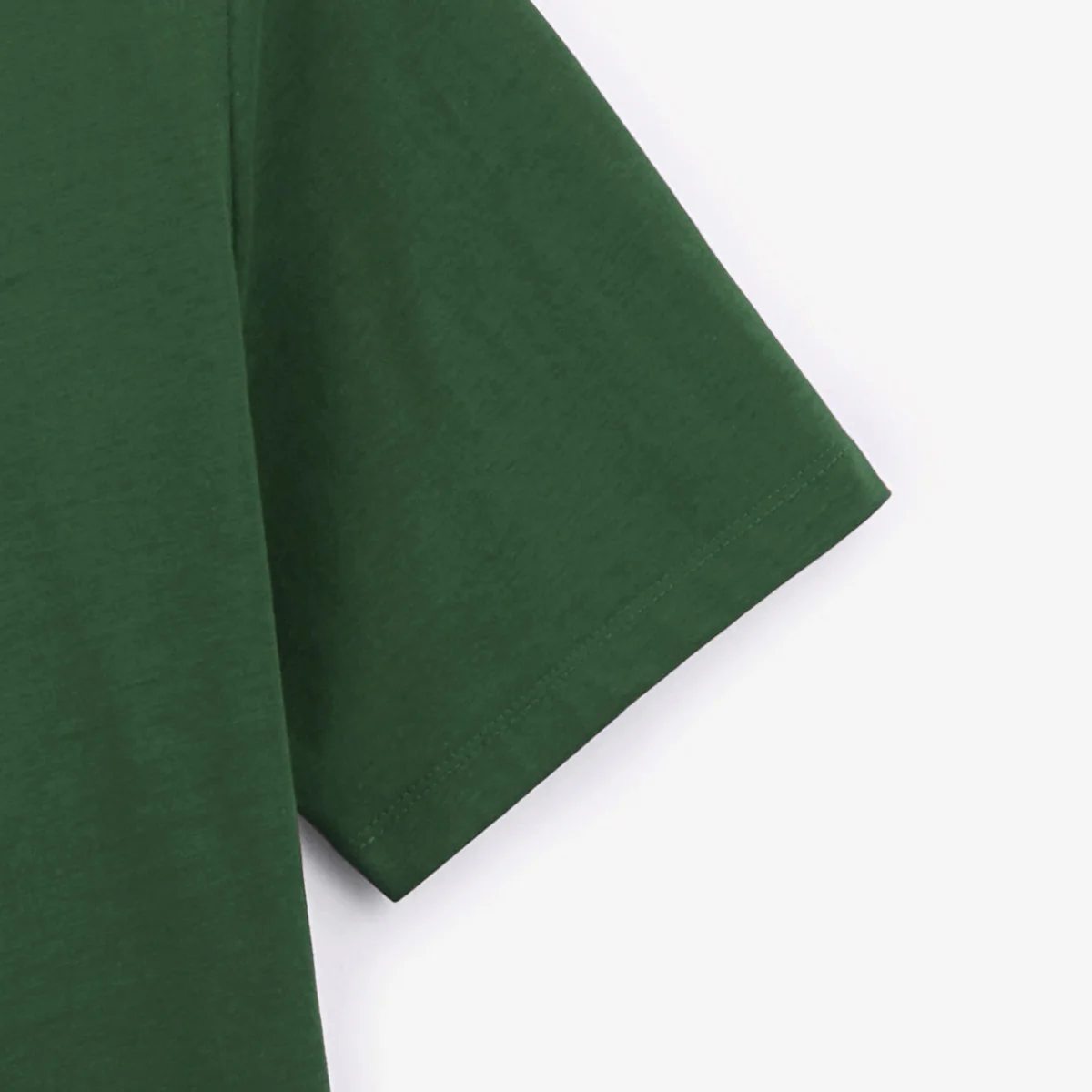T-shirt col rond Théo en coton vert militaire - Image 5