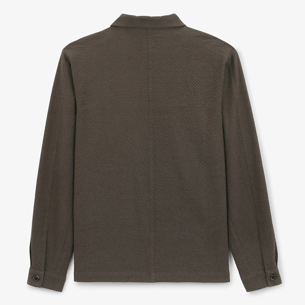 Veste worker en coton seersucker marron argile Wilfried - Image 3