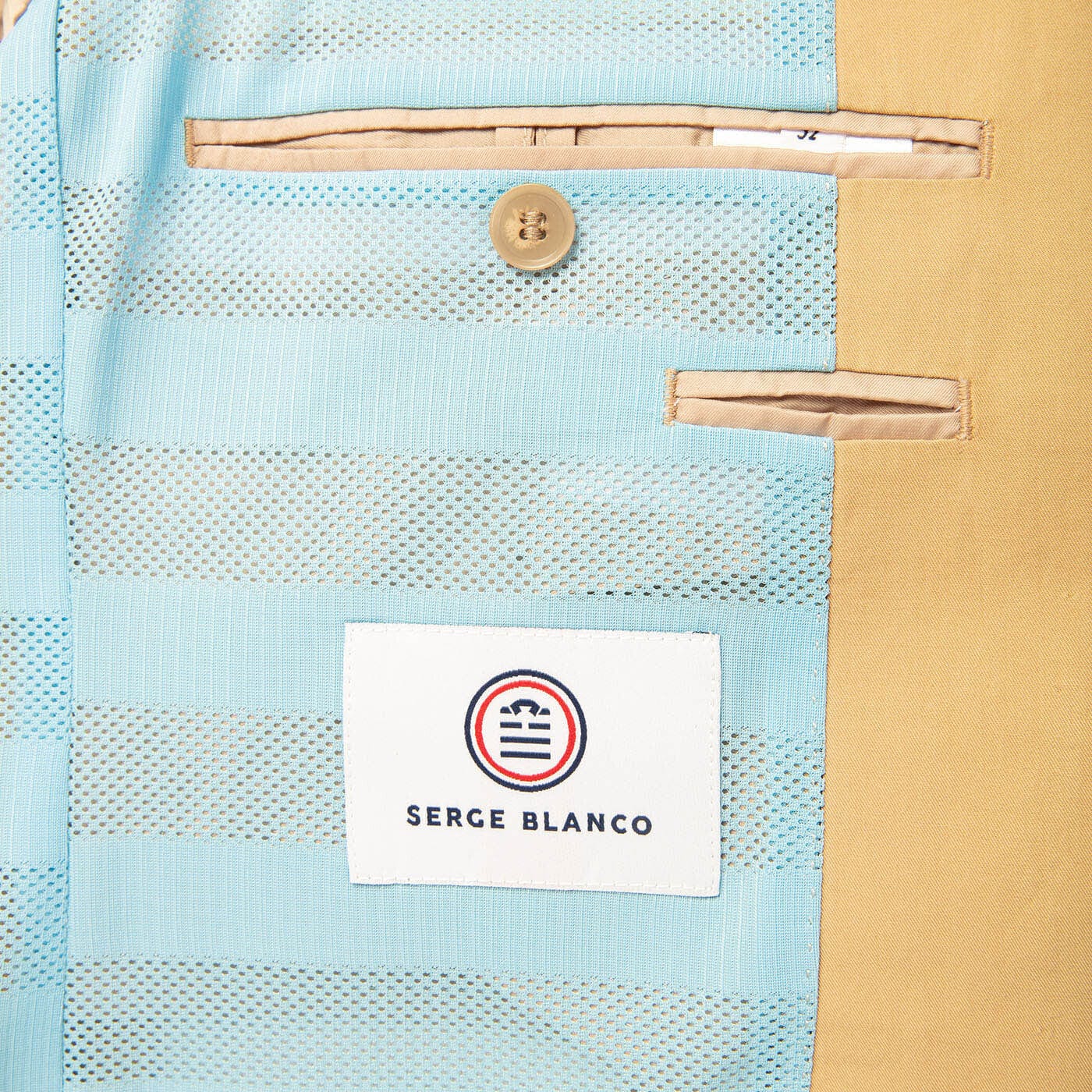 Veste blazer Simon beige mastic en coton - Image 7